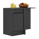 Ver imagem 1 de Balcão Cozinha Com Rodapé De Canto 1 Porta Mp2120.895 Preto