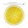 Jogo Lugar Americano Redondo Limão 38cm Feito à mão Sousplat Decoração Mesa Jantar Descanso Prato - 8