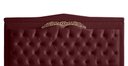 Ver imagem 2 de Kit Helena Cabeceira de Cama Painel e Calçadeira Baú King 195 Cm Suede Bordo Eli Móveis e Decoração