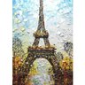 Quadro Pintura Tela céu torre eiffel rua azul 5564: 60cm (A) x 110cm (L) - 4