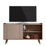Rack Bancada Austin 135,7cm Grigio Fosco/cinamomo Mel para Tv até 50” - Mobler - 1