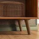 Ver imagem 4 de Rack Bancada Austin 135,7cm Grigio Fosco/cinamomo Mel para Tv até 50” - Mobler