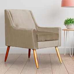 Poltrona Ariane Luxo Suede Capuccino - 5