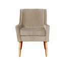 Ver imagem 3 de Poltrona Ariane Luxo Suede Capuccino