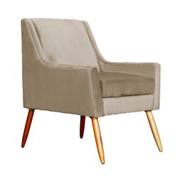 Poltrona Ariane Luxo Suede Capuccino - 1