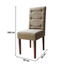 Conjunto 08 Cadeiras para Sala de Jantar Nina Veludo - Amabile Decor:BEGE - 3