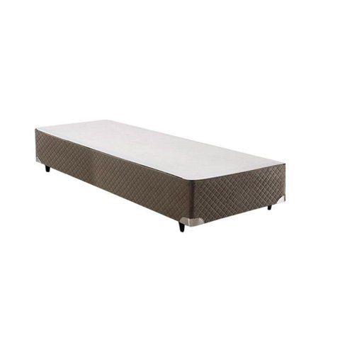 Cama Box Base Solteiro Velvet Gray (88x188x20) - Herval