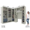 Ver imagem 4 de Quarto Modulado Solteiro Seletto 6 Peças Areia com Espelho - Móveis Henn