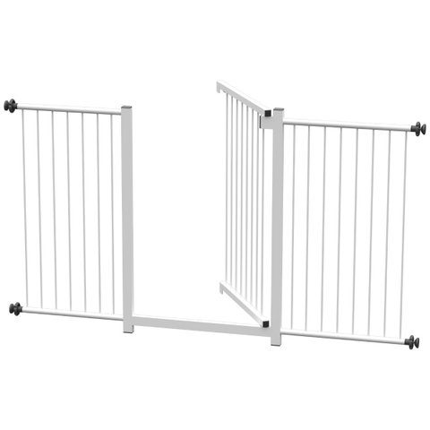 GRADE PORTÃO PET BEBÊ DIVISOR AMBIENTE 133 a 138 CM BRANCO