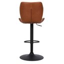 Ver imagem 5 de Kit 2 Banquetas Altas Itajaí Rivatti Madeira Revestida em Poliuretano (Pu) Marrom Base Disco Preta