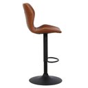 Ver imagem 4 de Kit 2 Banquetas Altas Itajaí Rivatti Madeira Revestida em Poliuretano (Pu) Marrom Base Disco Preta