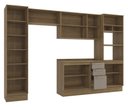 Ver imagem 4 de Armário de Cozinha Modulada Completa Reta 6 Peças 3,20m Botanic Kappesberg - Nogueira/Fendi