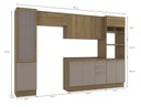 Ver imagem 3 de Armário de Cozinha Modulada Completa Reta 6 Peças 3,20m Botanic Kappesberg - Nogueira/Fendi