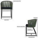 Ver imagem 2 de 8 Cadeiras de Jantar Área Noronha em Alumínio com Pintura Preta Corda Náutica Estofado 12 Trama Orig