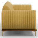 Ver imagem 5 de Sofá 2 Lugares para Sala de Estar Molino 150 Cm D02 Pés D'ouro Veludo Mostarda C-260 - Lyam Decor