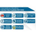 Ver imagem 2 de Colchão Solteiro Espuma D23 Hospitalar Impermeável Cristal Napa Azul (78x188x12) - Polar