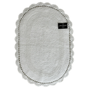 Ver imagem 1 de Tapete Crochê Oval Kacyumara Branco 50x80