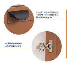 Torre Quente 2 Portas 2 Gavetas 2 Nichos para Forno e Microondas Arizona Cabecasa Madeiramadeira - 5