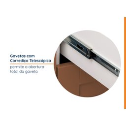Torre Quente 2 Portas 2 Gavetas 2 Nichos para Forno e Microondas Arizona CabeCasa MadeiraMadeira - 5