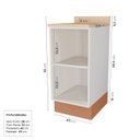 Ver imagem 3 de Balcão 1 Porta 40cm com Tampo Arizona CabeCasa MadeiraOriginals