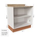 Ver imagem 4 de Balcão 2 Portas 80cm com Tampo Arizona CabeCasa MadeiraOriginals