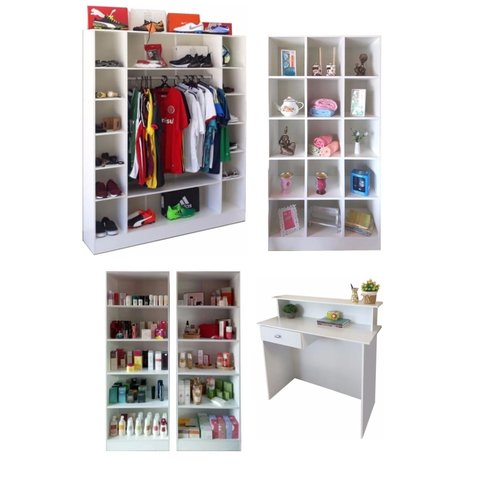 Expositor Colméia Armário Arara Balcão = Loja Completa