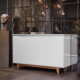 Buffet 3 Portas Flow: Branco - 5
