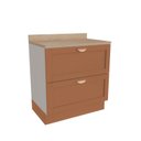 Ver imagem 2 de Balcão 2 Gavetões 80cm com Tampo Arizona CabeCasa MadeiraOriginals