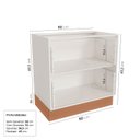 Ver imagem 3 de Balcão 2 Gavetões 80cm sem Tampo Arizona CabeCasa MadeiraOriginals