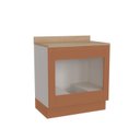 Ver imagem 1 de Balcão para Forno de Embutir Planejado 80cm com Tampo Arizona CabeCasa MadeiraOriginals Laranja/Branco/Terracota