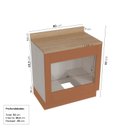 Ver imagem 4 de Balcão para Forno de Embutir Planejado 80cm com Tampo Arizona CabeCasa MadeiraOriginals Laranja/Branco/Terracota