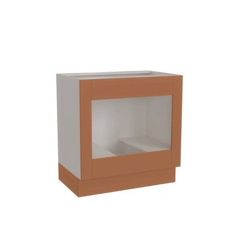 Balcão para Forno de Embutir Planejado 80cm sem Tampo Arizona CabeCasa MadeiraOriginals Laranja/Bra