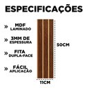 Ver imagem 3 de Kit Ripadinho Mdf 11x50cm Imbuia - 40 Unidades com Fita Dupla Face