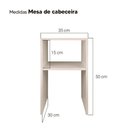 Ver imagem 4 de Mesa De Cabeceira Branca 50x30cm Crater