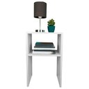 Ver imagem 1 de Mesa De Cabeceira Branca 50x30cm Crater