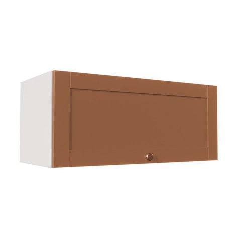 Armário Aéreo Porta Basculante 80cm Arizona CabeCasa MadeiraOriginals Laranja/Branco/Terracota