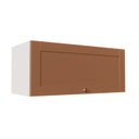 Ver imagem 1 de Armário Aéreo Planejado Porta Basculante 80cm Arizona CabeCasa MadeiraOriginals Laranja/Branco/Terracota