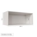 Ver imagem 4 de Armário Aéreo Planejado Porta Basculante 80cm Arizona CabeCasa MadeiraOriginals Laranja/Branco/Terracota