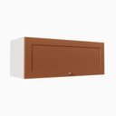 Ver imagem 1 de Armário Aéreo Planejado Porta Basculante 90cm Arizona CabeCasa MadeiraOriginals Laranja/Branco/Terracota