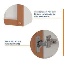 Aéreo 1 Porta 40cm com Porta de Vidro Arizona CabeCasa MadeiraMadeira - 3