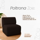 Ver mais imagens de Poltrona Decorativa Zoe Orgânica para Sala Recepção Hall Moderna Minimalista Luxo Suede