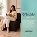Ver imagem 7 de Poltrona Decorativa Zoe Orgânica para Sala Recepção Hall Moderna Minimalista Luxo Suede