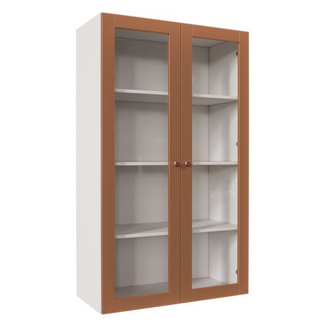 Armário Aéreo 2 Portas 135cm com Portas de Vidro Arizona CabeCasa MadeiraOriginals