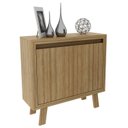 Ver imagem 3 de Balcão para Escritório 90cm com 2 Portas e 1 Prateleira ME4187 Marrom/Amendoa