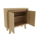 Ver imagem 6 de Balcão para Escritório 90cm com 2 Portas e 1 Prateleira ME4187 Marrom/Amendoa