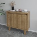 Ver imagem 1 de Balcão para Escritório 90cm com 2 Portas e 1 Prateleira ME4187 Marrom/Amendoa