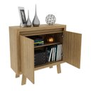Ver imagem 5 de Balcão para Escritório 90cm com 2 Portas e 1 Prateleira ME4187 Marrom/Amendoa