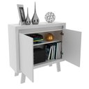 Ver imagem 5 de Balcão para Escritório 90cm com 2 Portas e 1 Prateleira ME4187 Branco