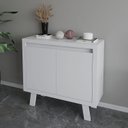 Ver imagem 1 de Balcão para Escritório 90cm com 2 Portas e 1 Prateleira ME4187 Branco