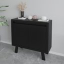 Ver imagem 1 de Balcão para Escritório 90cm com 2 Portas e 1 Prateleira ME4187 Preto